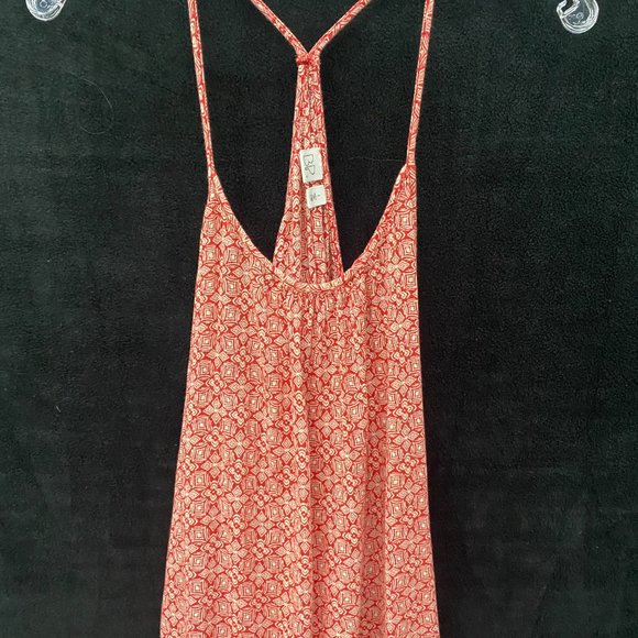 BP - Women's Racer-back Tank Top- Red Floral- Size Large - Picture 2 of 7